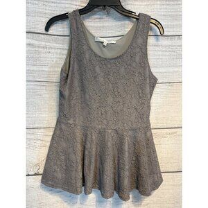 Lovers + Friends Lace Peplum Tank Top Size M